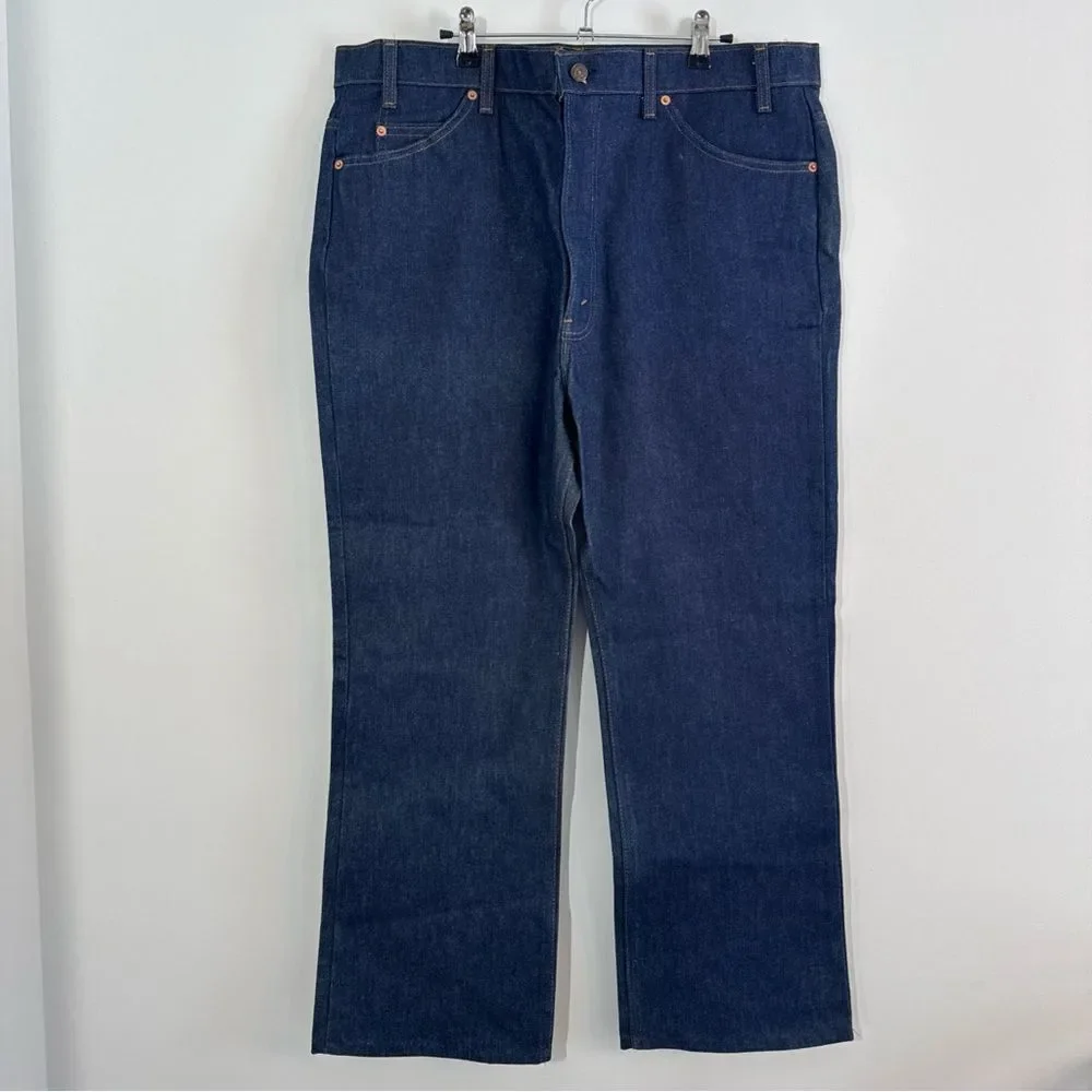 Vintage 80s Levi’s Saddleman Bootcut Jeans Deadstock 20517-0217 40x30 Orange Tab